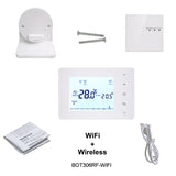 Beok Wireless Wifi Smart Thermostat for Gas Boiler Temperature Controller USB Powered Works with Google Home Alexa