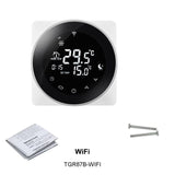 Beok Wireless Wifi Smart Thermostat for Gas Boiler Temperature Controller USB Powered Works with Google Home Alexa