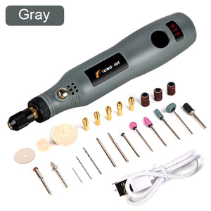 USB Cordless Drill Power Tools Electric Drill Grinding Accessories Set Mini Wireless Engraving Pen For Jewelry Wood Dremel tools