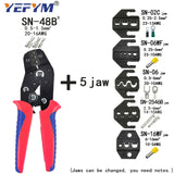 Crimping Pliers Set SN-48BS(=SN-48B+SN-28B) Jaw Kit for 2.8 4.8 6.3 VH3.96/Tube/Insulation Terminals Electrical Clamp Min Tools