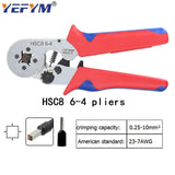Tubular terminal crimping tools mini electrical pliers HSC8 10SA/6-4 0.25-10mm2 23-7AWG 6-6 0.25-6mm2 high precision clamp sets