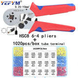 Tubular terminal crimping tools mini electrical pliers HSC8 10SA/6-4 0.25-10mm2 23-7AWG 6-6 0.25-6mm2 high precision clamp sets