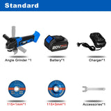 Cordless Angle Grinder 20V Lithium-Ion Battery Machine Cutting Electric Angle Grinder Power Tool By PROSTORMER