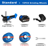 Cordless Angle Grinder 20V Lithium-Ion Battery Machine Cutting Electric Angle Grinder Power Tool By PROSTORMER
