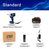 Electric Impact Wrench 21V Brushless Wrench Socket 4000mAh Li-ion Battery Hand Drill Installation Power Tools By PROSTORMER