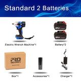 Electric Impact Wrench 21V Brushless Wrench Socket 4000mAh Li-ion Battery Hand Drill Installation Power Tools By PROSTORMER