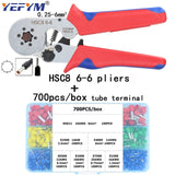 Tubular terminal crimping tools mini electrical pliers HSC8 10SA/6-4 0.25-10mm2 23-7AWG 6-6 0.25-6mm2 high precision clamp sets