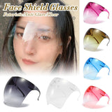 1Pcs Clear Full Face Shield Unisex Oversize Shield Visor Sunglasses Plastic Lightweight Sun Glasses for Men and Women Dropship