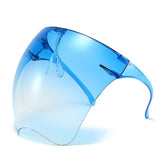 1Pcs Clear Full Face Shield Unisex Oversize Shield Visor Sunglasses Plastic Lightweight Sun Glasses for Men and Women Dropship