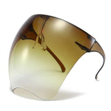 1Pcs Clear Full Face Shield Unisex Oversize Shield Visor Sunglasses Plastic Lightweight Sun Glasses for Men and Women Dropship