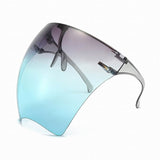 1Pcs Clear Full Face Shield Unisex Oversize Shield Visor Sunglasses Plastic Lightweight Sun Glasses for Men and Women Dropship
