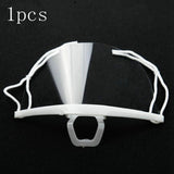 40pcs Hygiene Safety Face Shield Plastic Visor Protective Anti-Fog Anti-Splash Transparent Food Face Shield For Mouth Nose