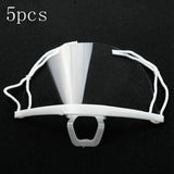 40pcs Hygiene Safety Face Shield Plastic Visor Protective Anti-Fog Anti-Splash Transparent Food Face Shield For Mouth Nose