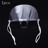 40pcs Hygiene Safety Face Shield Plastic Visor Protective Anti-Fog Anti-Splash Transparent Food Face Shield For Mouth Nose