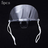40pcs Hygiene Safety Face Shield Plastic Visor Protective Anti-Fog Anti-Splash Transparent Food Face Shield For Mouth Nose