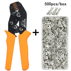 SN-48B Wire Crimping Pliers 0.5-2.5mm2 20-13AWG Precision Jaw With 500pcs/lot TAB 2.8 4.8 Terminals Sets electrical Hand Tools