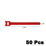 50 Pcs Needle/T-shaped Cable Ties Fastener Cable Nylon Power Cord Loop Tape Reusable Wire Organizer Cable Ties Power Cord Tie
