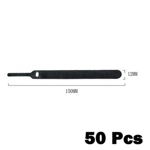50 Pcs Needle/T-shaped Cable Ties Fastener Cable Nylon Power Cord Loop Tape Reusable Wire Organizer Cable Ties Power Cord Tie