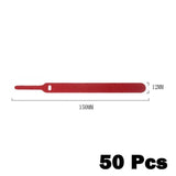 50 Pcs Needle/T-shaped Cable Ties Fastener Cable Nylon Power Cord Loop Tape Reusable Wire Organizer Cable Ties Power Cord Tie