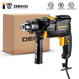 DEKO New DKIDZ Series 220V Impact Drill 2 Functions Electric Rotary Hammer Drill Screwdriver Power Tools Electric Tools