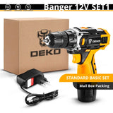 DEKO 12/16/20V MAX Cordless Drill Electric Screwdriver,18+1 Torque Settings,2-Speeds,3/8" Keyless Chuck Power Tools(DKCD Series)