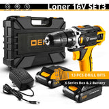 DEKO 12/16/20V MAX Cordless Drill Electric Screwdriver,18+1 Torque Settings,2-Speeds,3/8" Keyless Chuck Power Tools(DKCD Series)