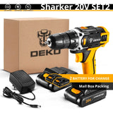 DEKO 12/16/20V MAX Cordless Drill Electric Screwdriver,18+1 Torque Settings,2-Speeds,3/8" Keyless Chuck Power Tools(DKCD Series)